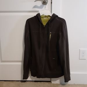 TEHAMA Full-Zip Dark Gray Green Hooded Jacket